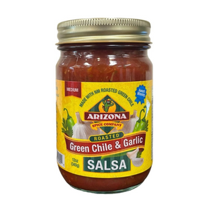 Roasted Green Chile & Garlic Salsa 12oz