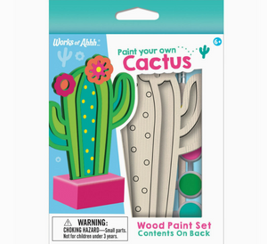 Cactus Wood Craft & Paint Kit