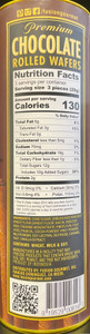 Back of container with nutrition facts and ingredients.