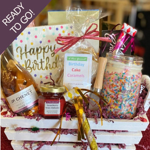 Close up image of gift basket