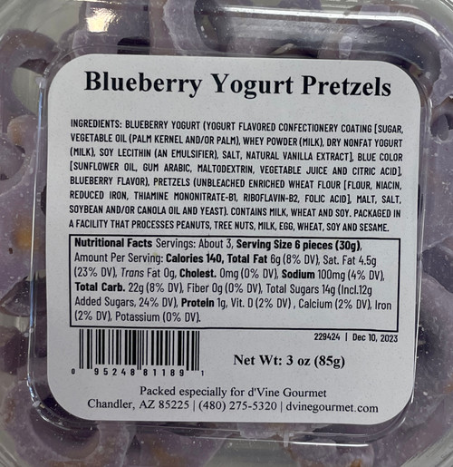 Bottom of container with nutritional facts and ingredients.