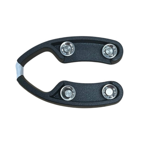 Black and metal wine bottle foil cutter, bottom side