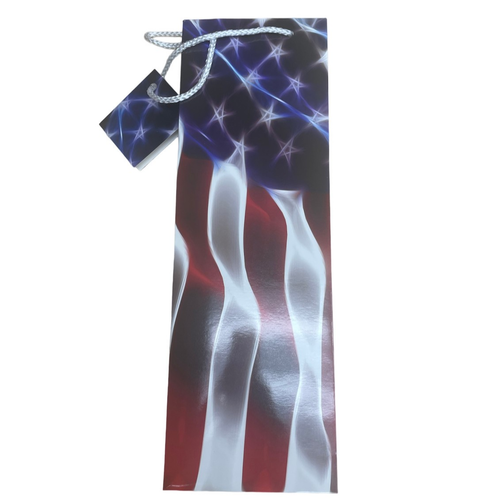 American flag wine bag