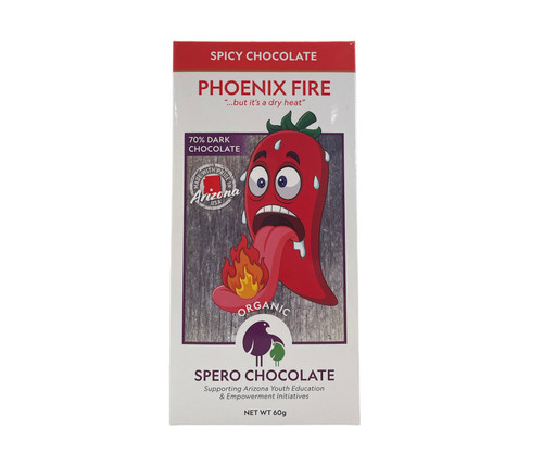 Red and white rectangular box with a picture of a pepper with a face on it sticking its tongue out and fire coming out of it. Red and white rectangular box with a picture of a pepper with a face on it sticking its tongue out and fire coming out of it.