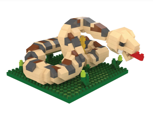 Assembled block rattle snake