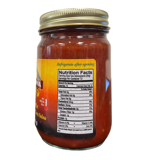 Side view of jar and label showing ingredients
