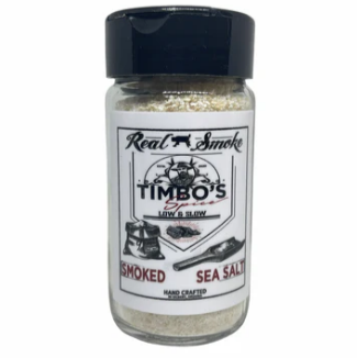 Clear jar with black cap, white label with black and red lettering 