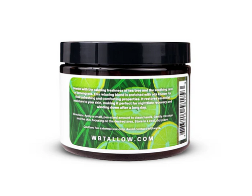 Back label in green and white lettering