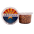 Round plastic container with Arizona flag label containing peanuts.