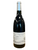 Glass wine bottle with white front label with drawing of vineyard