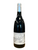 Glass wine bottle with white front label with drawing of a vineyard