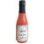 wine bottle shaped, plastic bottle containing red colored bath salts and a white front label