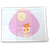 white towel with image of the sun and a skeleton on a pink background 