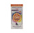 Orange and white rectangular box with a picture of an orange slice in front of a splash of colors.