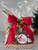 Wrapped gift basket with bows. Wrapped gift basket with bows.