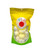 a green and yellow ombre bag with the Upscale Freeze logo and an open window showing off balls of bright yellow and white taffy