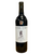 Dark glass wine bottle with light tan front label with image of a running dog