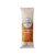 Oblong off-white paper packaging with orange front label with white lettering