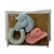 Clear package showing three mini soaps in the shape of a horse, cowboy hat and a horseshoe 