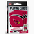 White, red and black rectangular box with the Arizona Cardinals logo