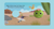 Open page of board book with image of desert with humming bird, bees, and green plush cactus finger puppet sticking out from the center.