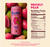Thin cylindrical pink can with image of prickly pear cactus fruit and back label nutritional information