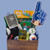 Brown cardboard basket displaying contents of gift. See item description for complete content list.