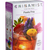 White box with image of glass of iced tea with flowers