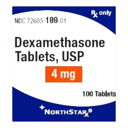 Dexamethasone 4mg Tablets (100/Bottle)