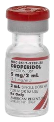 Droperidol 2.5 mg/mL Injection 1mL 25/SDV