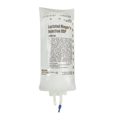 Lactated Ringer's w/ Dextrose IV Solution 5 % 1000mL 14/Flex Cont