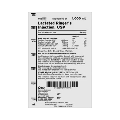 Lactated Ringer's Irrigation Solution 3000mL Arthro 4/Flex Bag