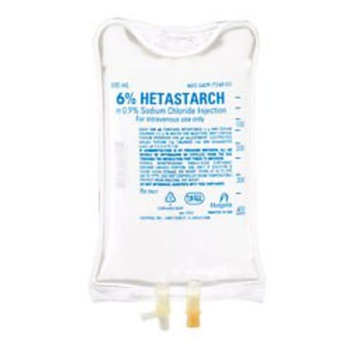 Hextend Hetastarch 6% in Lactated Electrolyte Injection 500mL 12/Bag