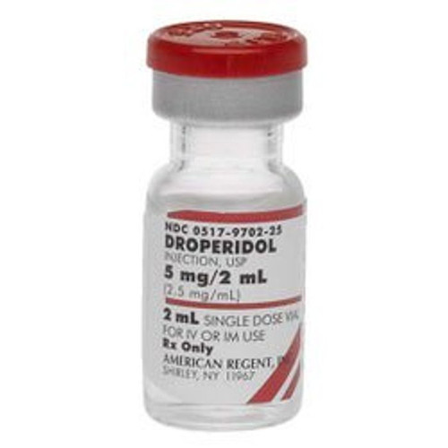 Droperidol 2.5mg/mL 2mL 25/SDV