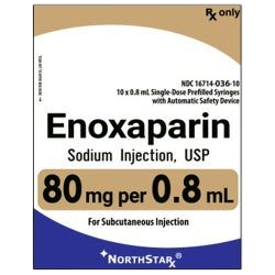Enoxaparin Sodium 80mg/0.8mL Pre-Filled Syringe 10/Syringe