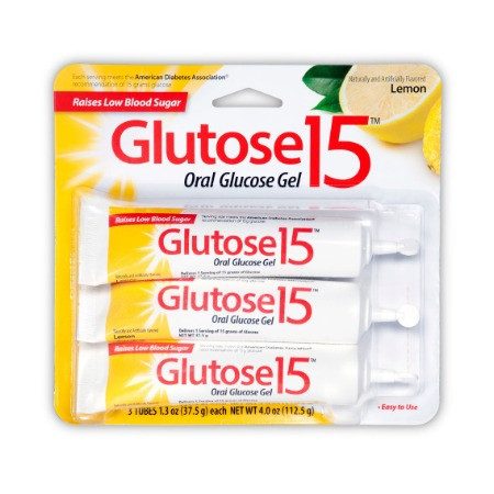 Glucose Supplement Glutose 15gm Gel Lemon 3/Box