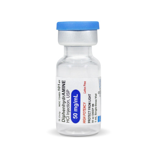 Diphenhydramine HCl 50mg/ml 1ml 25/Vial
