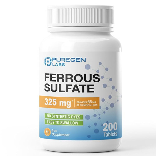 Ferrous Sulfate 325mg Tablets 1000/bottle
