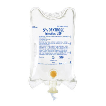 Dextrose-Water 5% 250ml Solution LF 24/Case