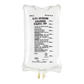 Sodium Chloride 0.9% Irrigation Solution 3000mL 4/Flex Bag