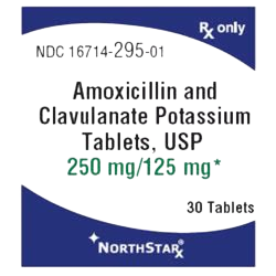 Amoxicillin / Potassium Clavulanate 875mg-125mg Tablets 20/Bottle