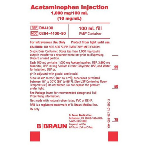Acetaminophen 1000mg 100ml SDV 24/Box
