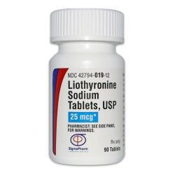 Liothyronine Sodium 25mg Tablet 90/Bottle