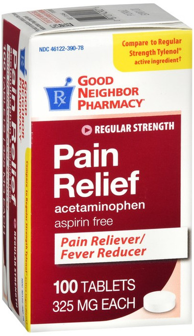 Pain Relief 325 mg Strength Aspirin Tablet 100/Bottle