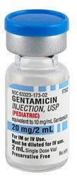 Gentamicin PED 10mg/mL 2mL 25/Vial