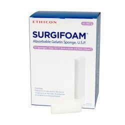 Surgifoam Gelatin Sponge 2cm x 6cm x 7mm 12/Box