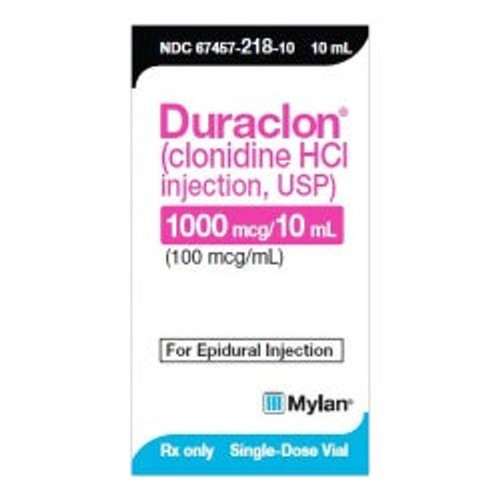 Duraclon® Clonidine HCl, PF 100 mcg / mL Epidural Injection 10 mL 1/SDV