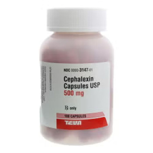 Cephalexin 500mg Capsules 500ct 1/bottle