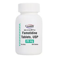 Famotidine 20mg Tablet 100/Bottle
