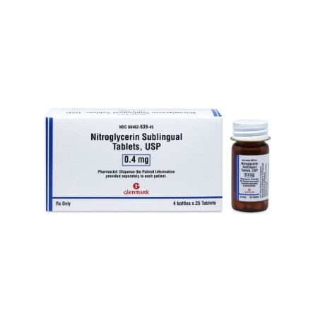 Nitroglycerin Sublingual Tab 0.4mg (4x25) 100/Box